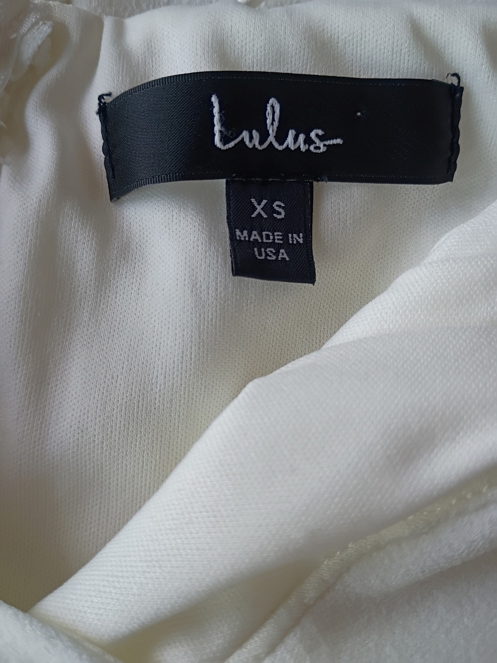 Lulu's White Off-Shoulder Strappy Midi Dress SZ 00 - Picture 5 of 5